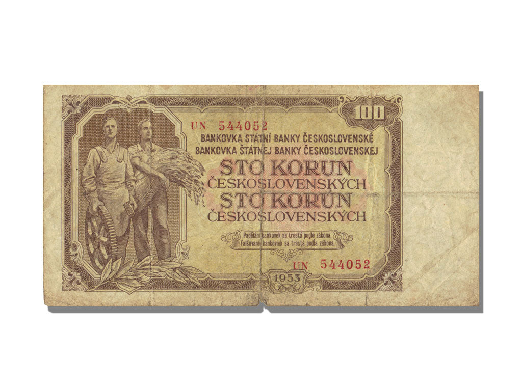 Czechoslovakia, 100 Korun, 1953, EF(40-45)