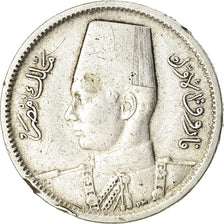 Coin, Egypt, Farouk, 2 Piastres, 1942/AH1361, British Royal Mint, VF(30-35)