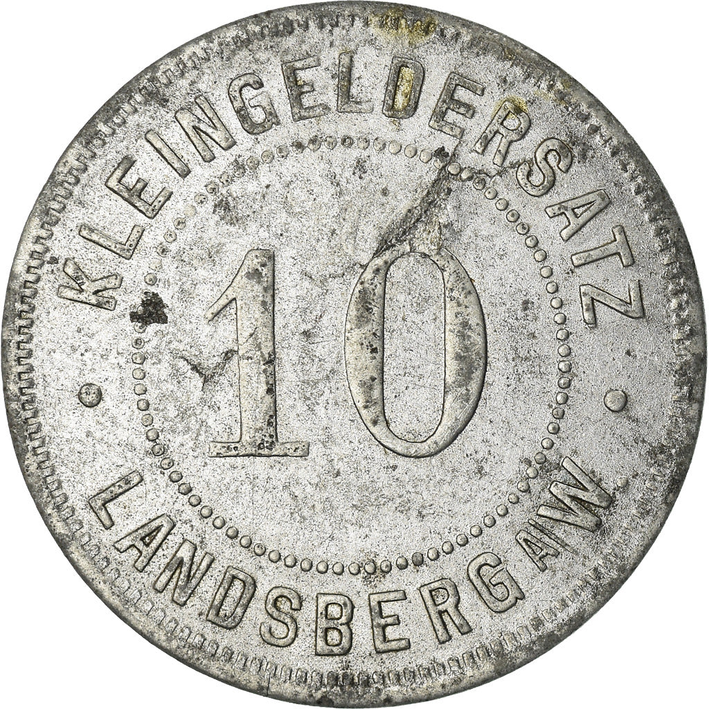 Coin, Germany, Kleingeldersatz, Landsberg an der Warthe, 10 Pfennig, EF(40-45)