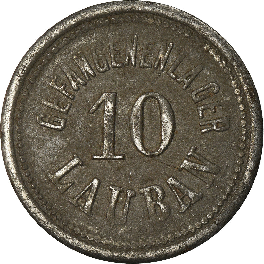 Coin, Germany, Gefangenenlager, Lauban, 10 Pfennig, EF(40-45), Iron