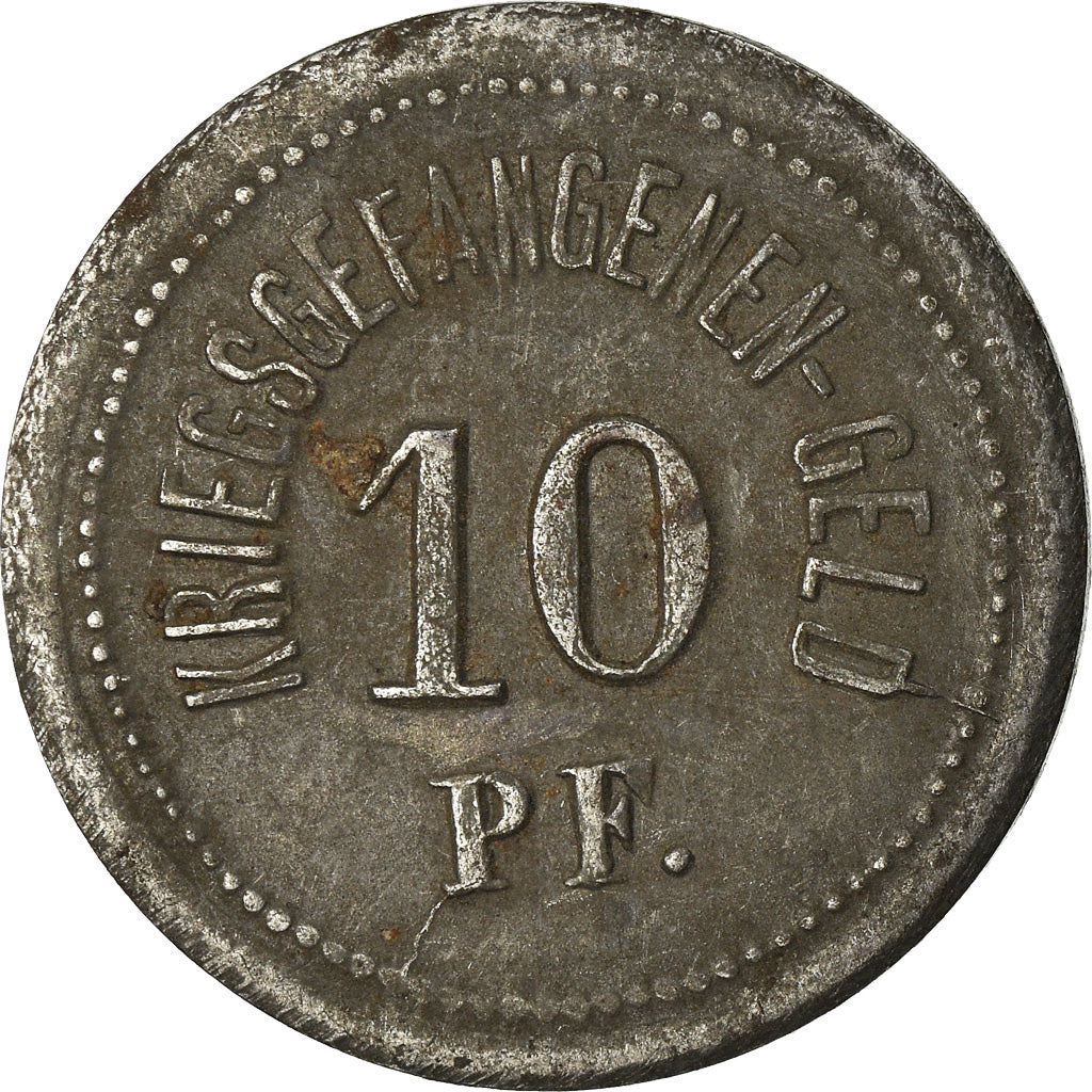 Coin, Germany, Gefangenenlager, Lauban, 10 Pfennig, EF(40-45), Iron
