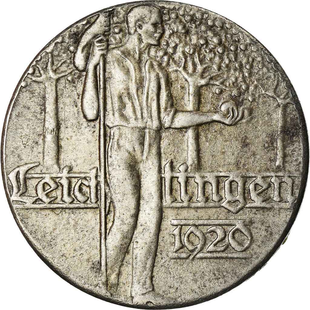 Coin, Germany, Notgeld, Leichlingen, 10 Pfennig, 1920, EF(40-45), Iron