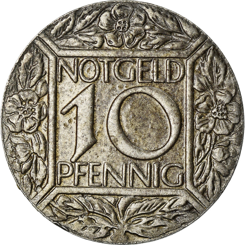 Coin, Germany, Notgeld, Leichlingen, 10 Pfennig, 1920, EF(40-45), Iron