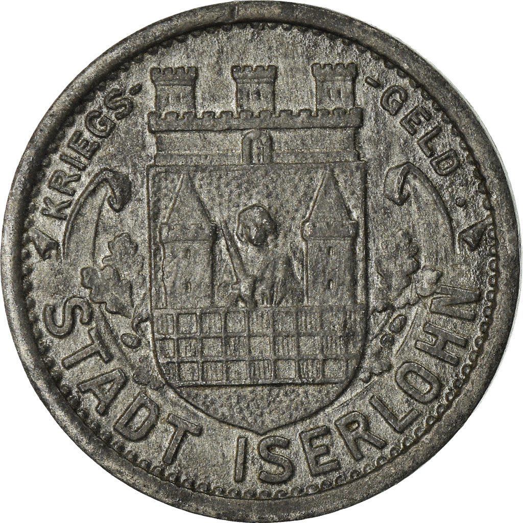 Coin, Germany, Kriegsgeld, Iserlohn, 5 Pfennig, 1917, EF(40-45), Zinc