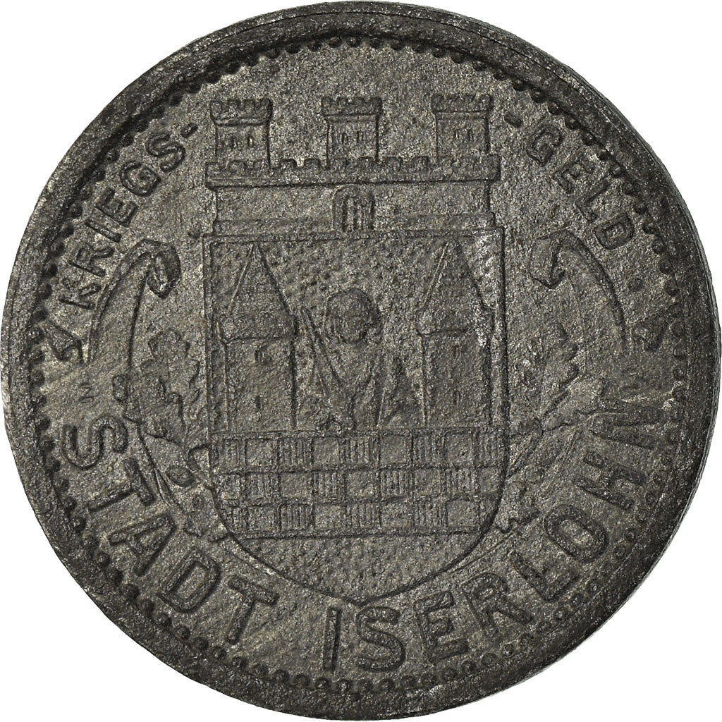 Coin, Germany, Kriegsgeld, Iserlohn, 10 Pfennig, 1917, EF(40-45), Zinc