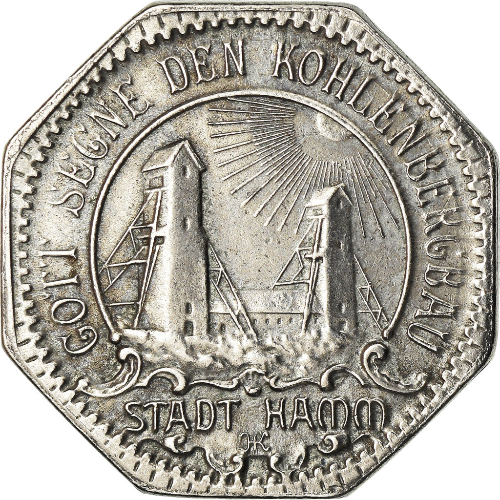 Coin, Germany, Notgeld, Hamm, 10 Pfennig, 1919, AU(50-53), Iron