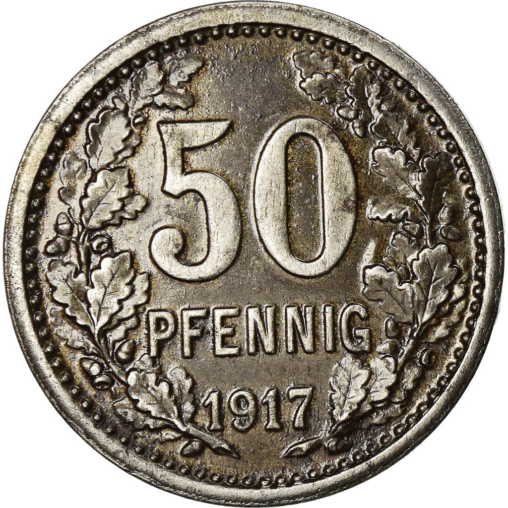 Coin, Germany, Stadt Hattingen, Hattingen, 50 Pfennig, 1917, AU(50-53), Iron