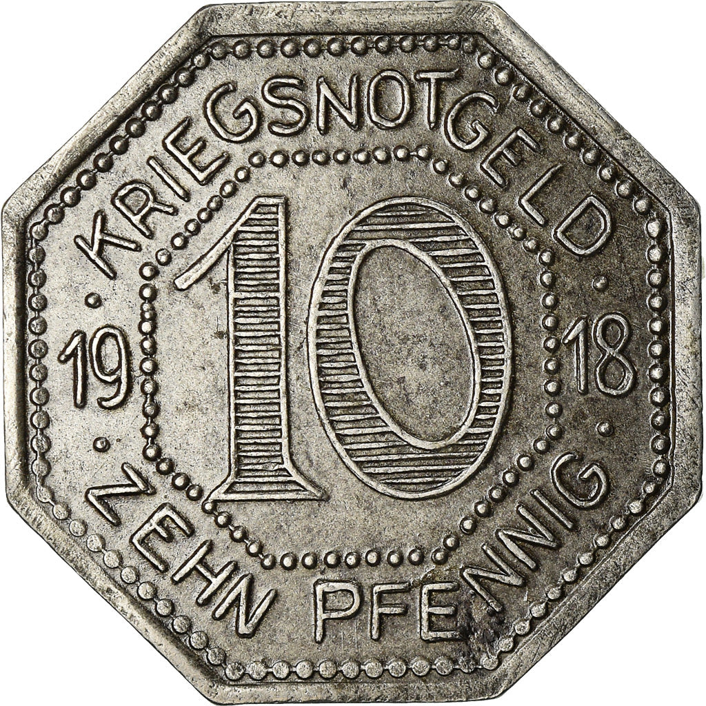 Coin, Germany, Kriegsnotgeld, Homburg vor der Höhe, 10 Pfennig, 1918