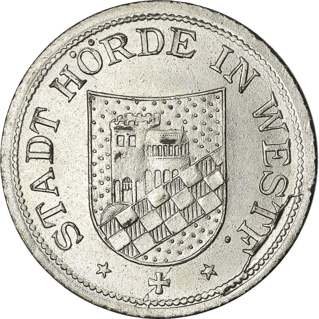 Coin, Germany, Kriegsgeld, Hörde, 10 Pfennig, 1917, AU(55-58), Nickel plated
