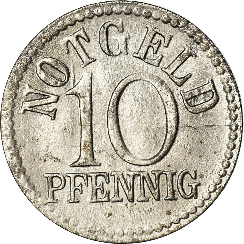 Coin, Germany, Notgeld, Kreuznach, 10 Pfennig, AU(55-58), Iron