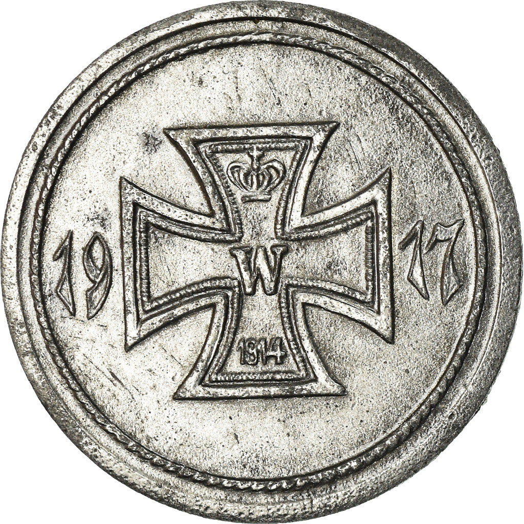 Moneta, Niemcy, Notgeld, Künzelsau, 10 Pfennig, 1917, AU(50-53), Cynk