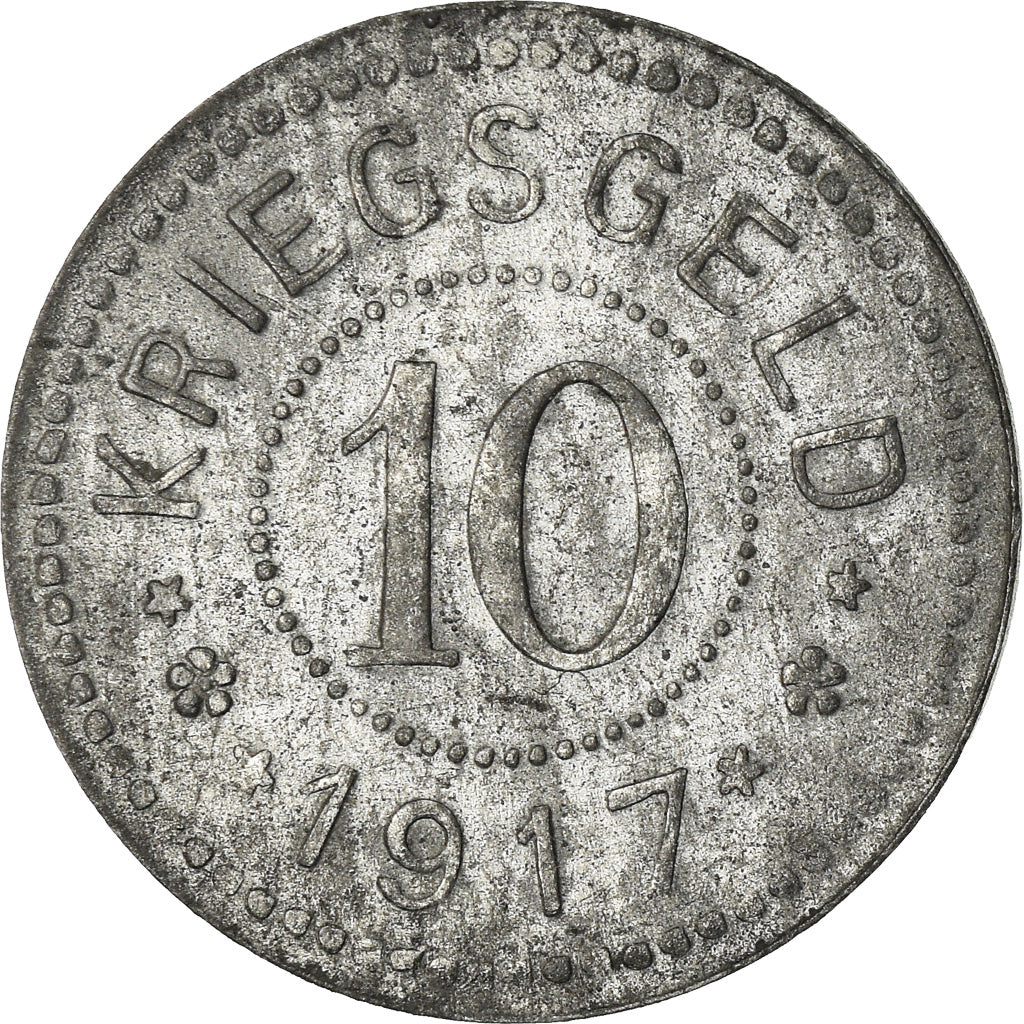 Coin, Germany, Kriegsgeld, Lambrecht, 10 Pfennig, 1917, EF(40-45), Zinc