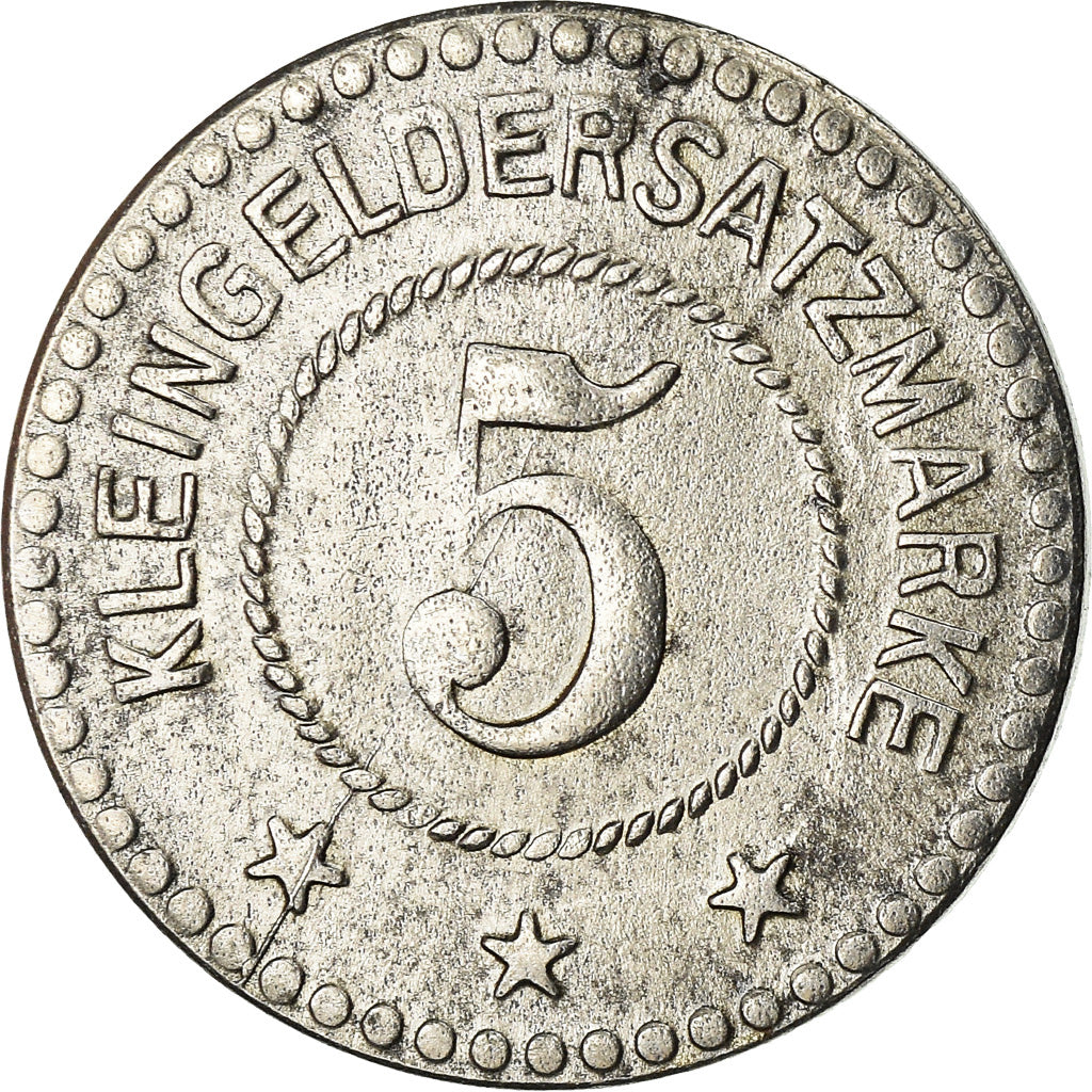 Coin, Germany, Kleingeldersatzmarke, Landeshut, 5 Pfennig, EF(40-45), Iron