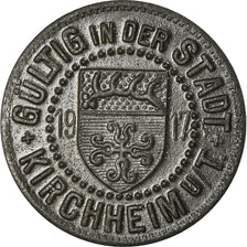 Coin, Germany, Kriegsgeld, Kirchheim, 5 Pfennig, 1917, AU(55-58), Iron
