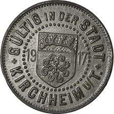 Coin, Germany, Kriegsgeld, Kirchheim, 10 Pfennig, 1917, AU(55-58), Iron