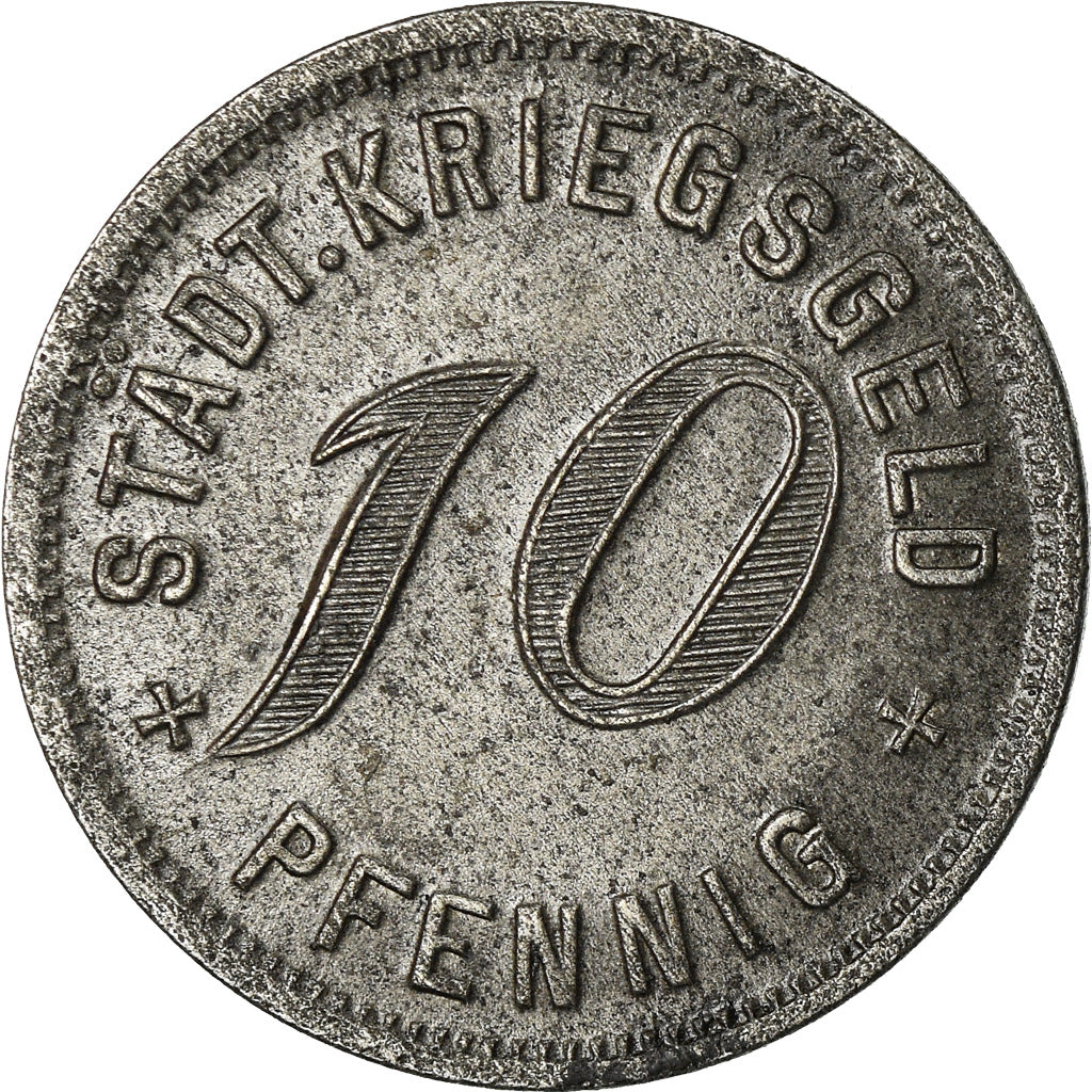 Monnaie, Allemagne, Kriegsgeld, Kirchheim, 10 Pfennig, 1917, SUP, Iron