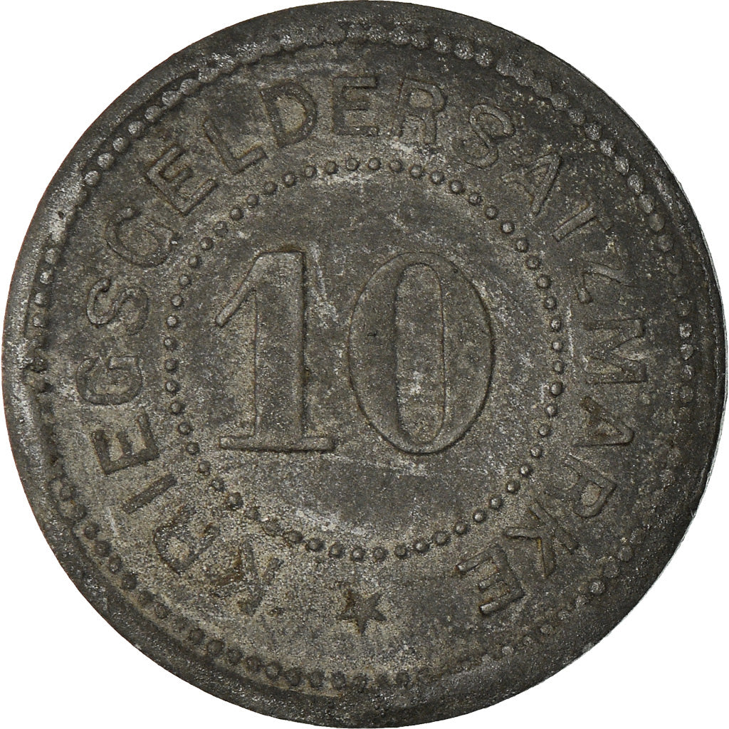 Coin, Germany, Kriegsgeldersatzmarke, Kirn, 10 Pfennig, 1919, EF(40-45), Zinc