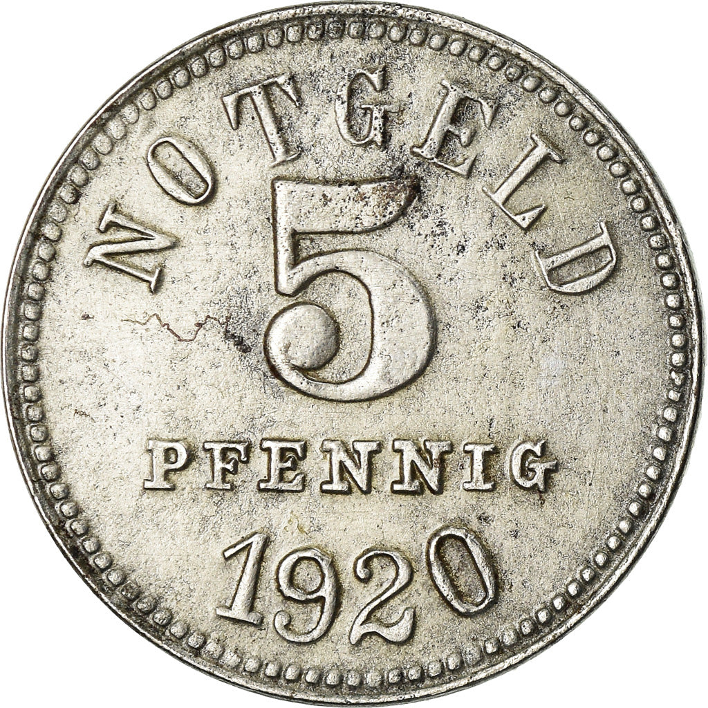 Coin, Germany, Notgeld, Kissingen, 5 Pfennig, 1920, AU(50-53), Iron