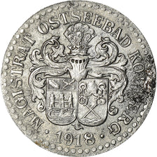 Coin, Germany, Kleingeldersatzmarke, Kolberg, 10 Pfennig, 1918, AU(50-53), Iron