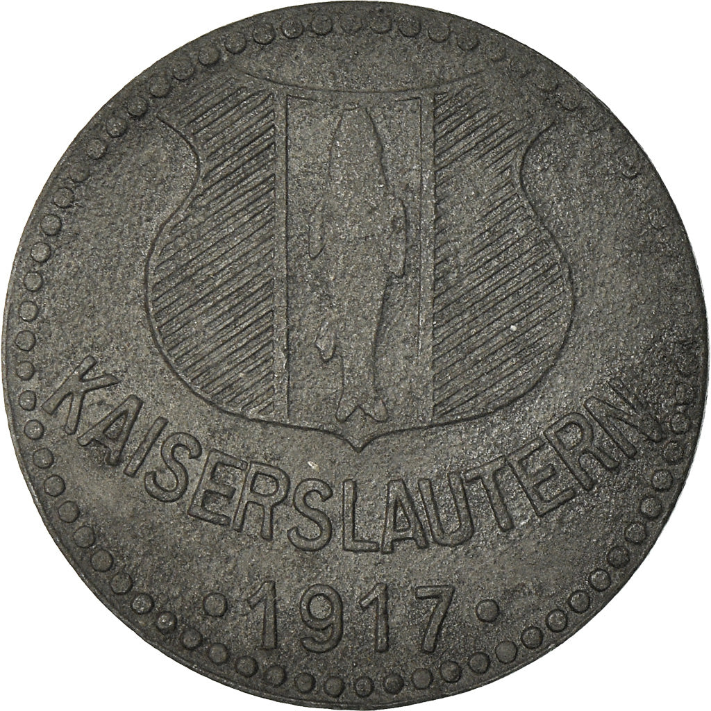 Monnaie, Allemagne, Kriegsgeld, Kaiserlautern, 10 Pfennig, 1917, TTB+, Zinc
