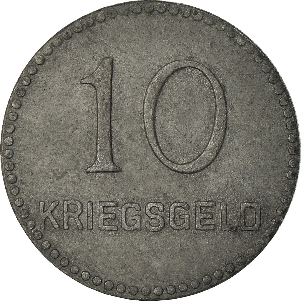 Monnaie, Allemagne, Kriegsgeld, Kaiserlautern, 10 Pfennig, 1917, TTB+, Zinc