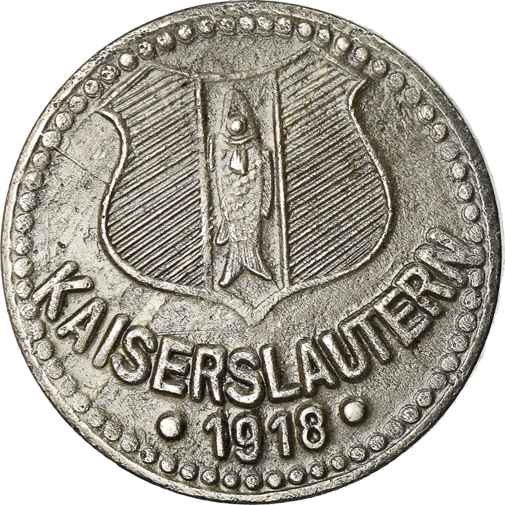 Coin, Germany, Kriegsgeld, Kaiserlautern, 5 Pfennig, 1918, EF(40-45), Iron