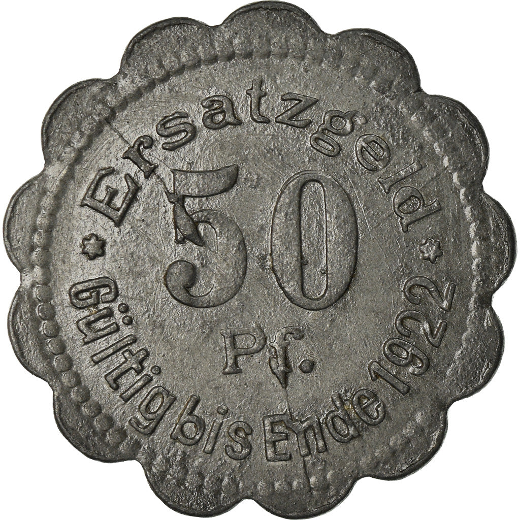 Moneta, Germania, Ersatzgeld, Stettin, 50 Pfennig, 1920, SPL-, Zinco