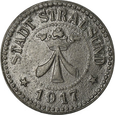 Monnaie, Allemagne, Kriegsgeld, Stralsung, 10 Pfennig, 1917, TTB+, Zinc