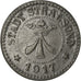 Monnaie, Allemagne, Kriegsgeld, Stralsung, 10 Pfennig, 1917, TTB+, Zinc