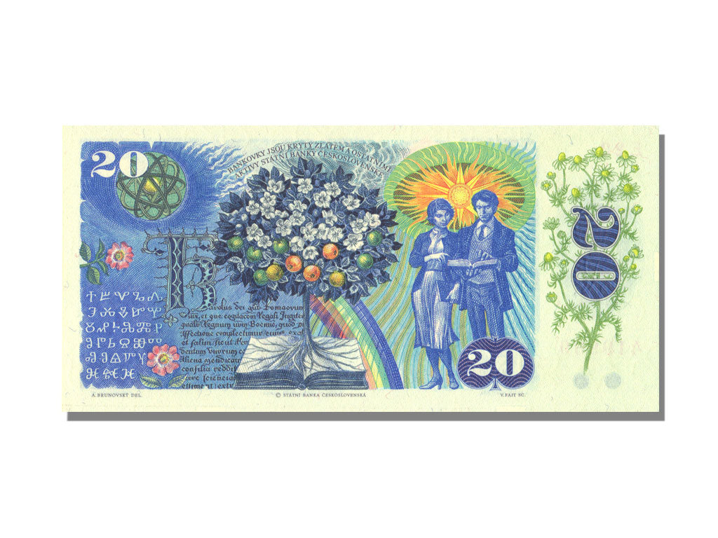 Czechoslovakia, 20 Korun, 1988, KM #95, UNC(65-70), E22