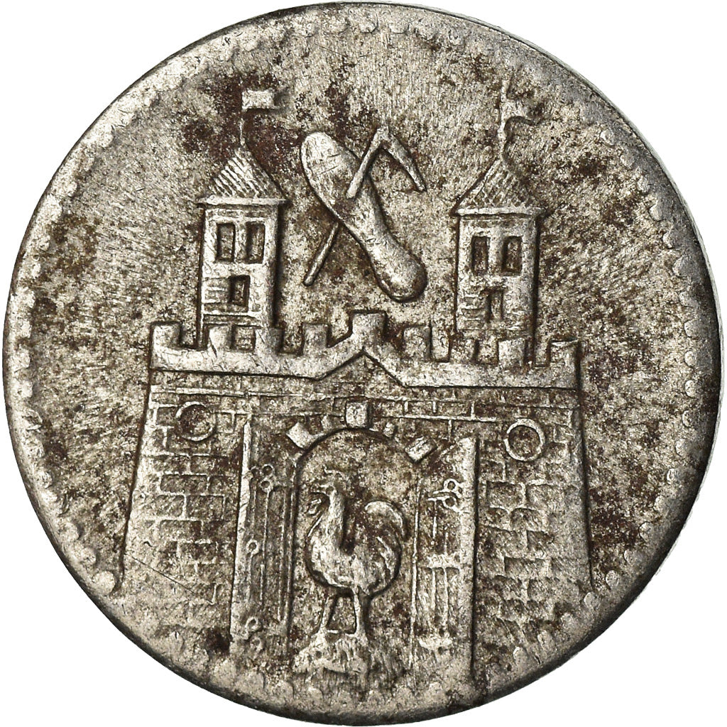 Coin, Germany, Kleingeldersatz, Suhl, 5 Pfennig, EF(40-45), Iron