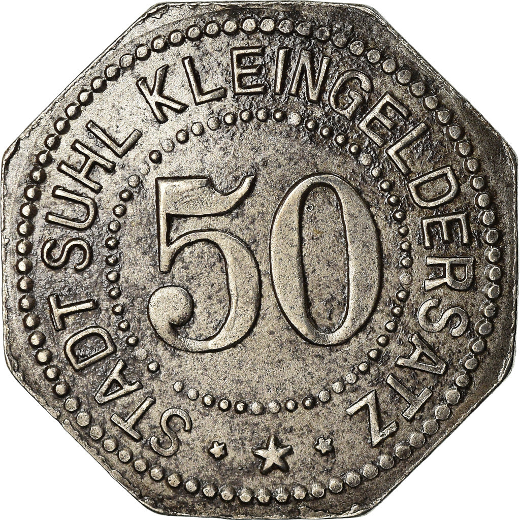 Coin, Germany, Kleingeldersatz, Suhl, 50 Pfennig, AU(50-53), Iron