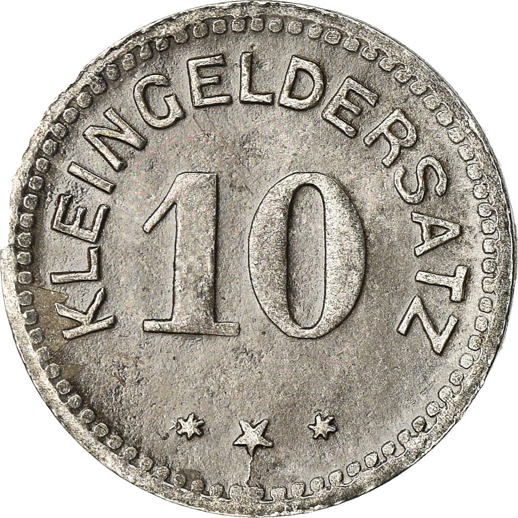 Coin, Germany, Kleingeldersatz, Tailfingen, 10 Pfennig, AU(50-53), Iron