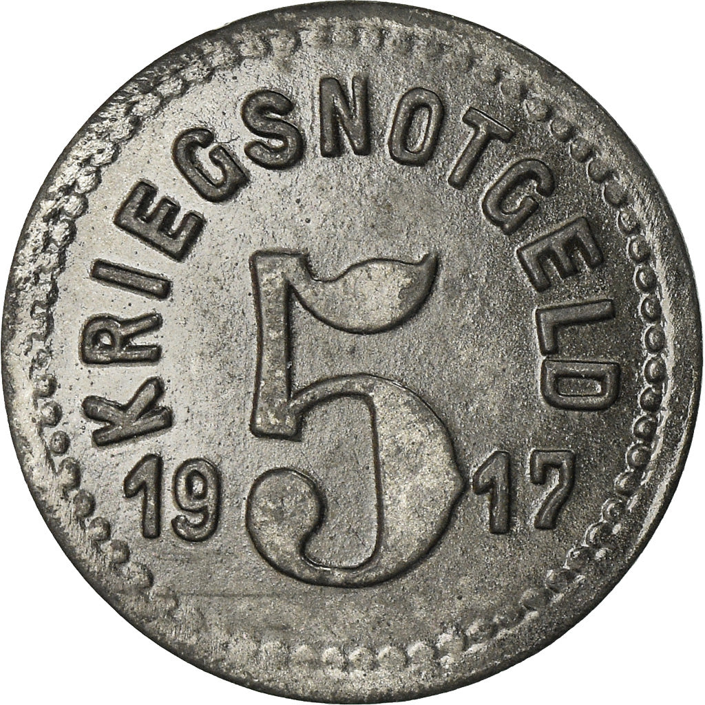 Moneta, Germania, Kriegsnotgeld, Speyer, 5 Pfennig, 1917, SPL-, Zinco