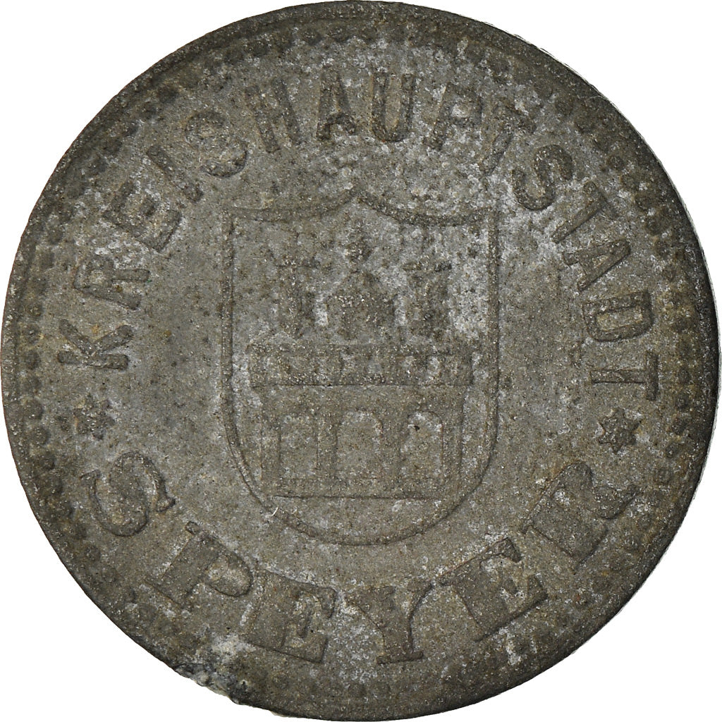 Coin, Germany, Kriegsnotgeld, Speyer, 10 Pfennig, 1917, EF(40-45), Zinc