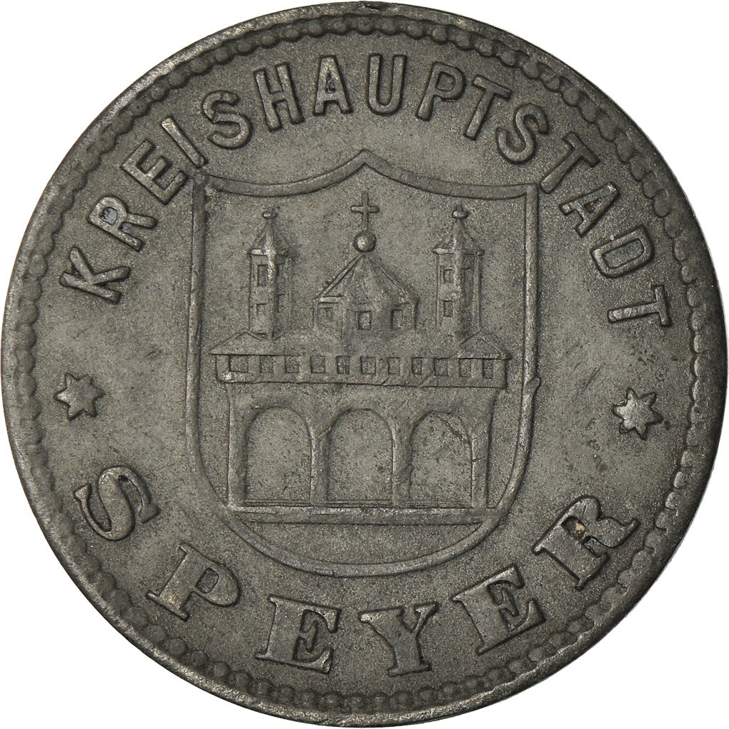 Coin, Germany, Kriegsnotgeld, Speyer, 50 Pfennig, 1917, AU(50-53), Zinc