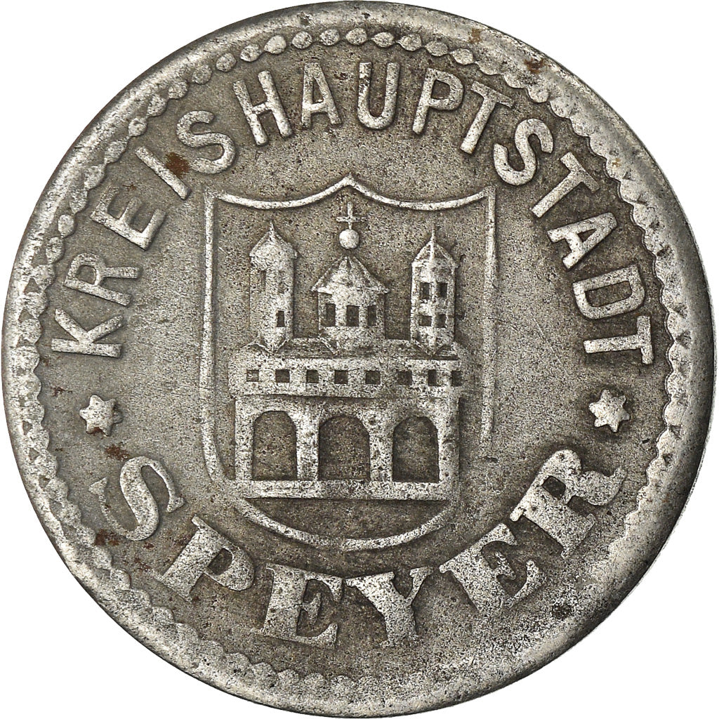 Coin, Germany, Kriegsnotgeld, Speyer, 10 Pfennig, 1918, EF(40-45), Iron