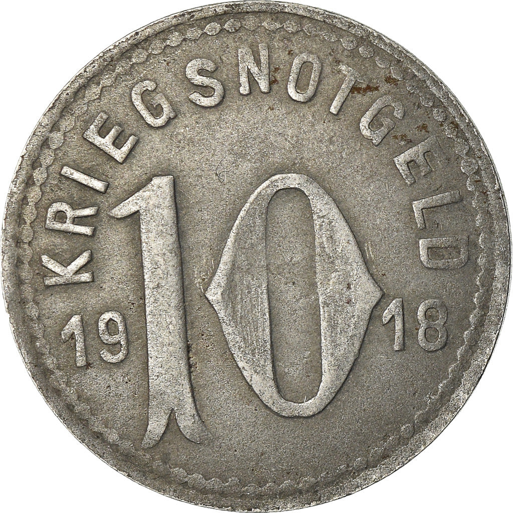 Coin, Germany, Kriegsnotgeld, Speyer, 10 Pfennig, 1918, EF(40-45), Iron