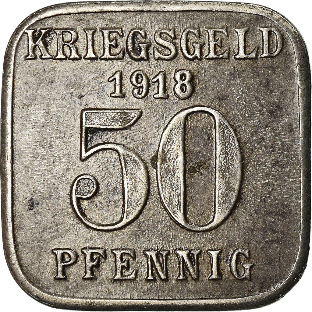 Coin, Germany, Kriegsgeld, Sterkrade, 50 Pfennig, 1918, AU(50-53), Iron