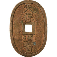 Monnaie, Japon, 100 Mon, Tempo Tsuho, 1835-70, TB+, Bronze, KM:7