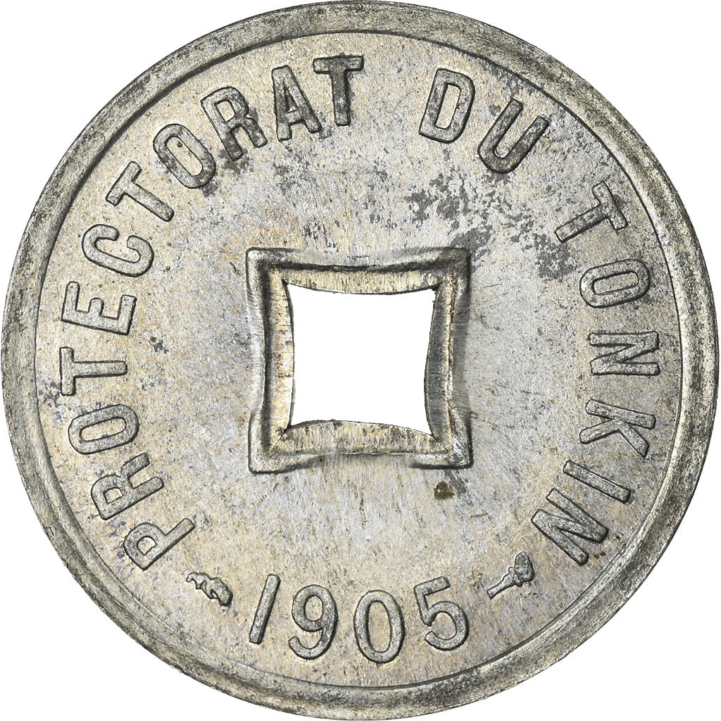 Coin, Tonkin, 1/600 Piastre, 1905, MS(60-62), Zinc, KM:1
