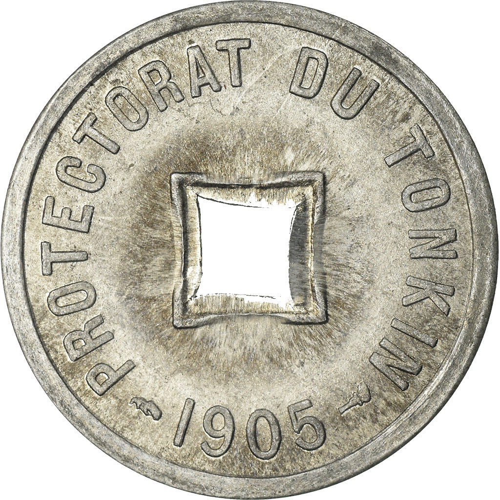 Coin, Tonkin, 1/600 Piastre, 1905, MS(60-62), Zinc, KM:1