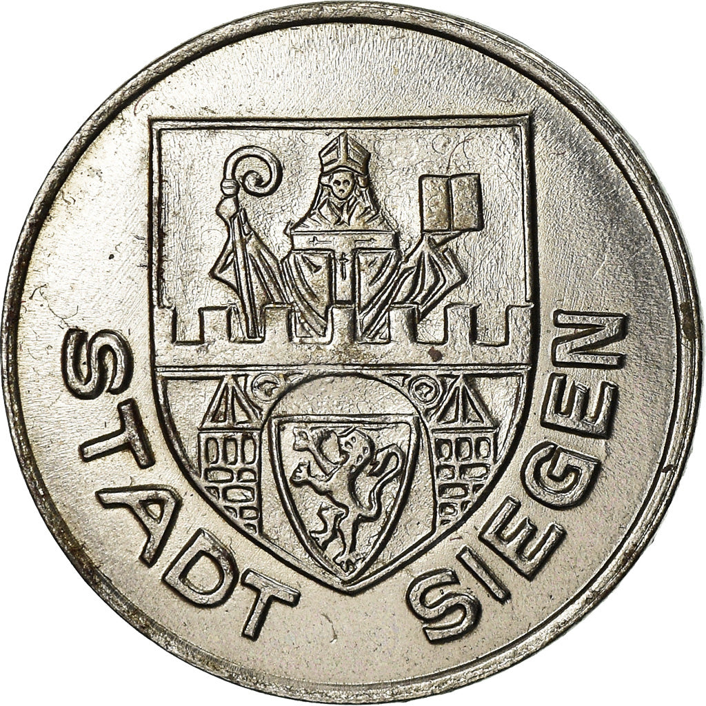 Coin, Germany, Kriegsgeld, Siegen, 5 Pfennig, 1918, MS(63), Iron