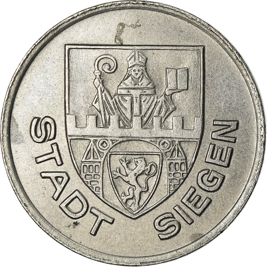 Coin, Germany, Kriegsgeld, Siegen, 10 Pfennig, 1918, AU(55-58), Iron