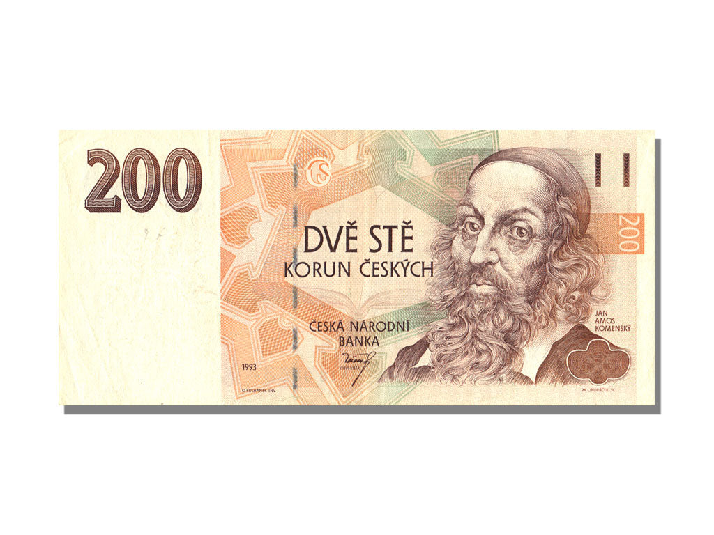 Czech Republic, 200 Korun, 1993, KM #6b, UNC(63), A13
