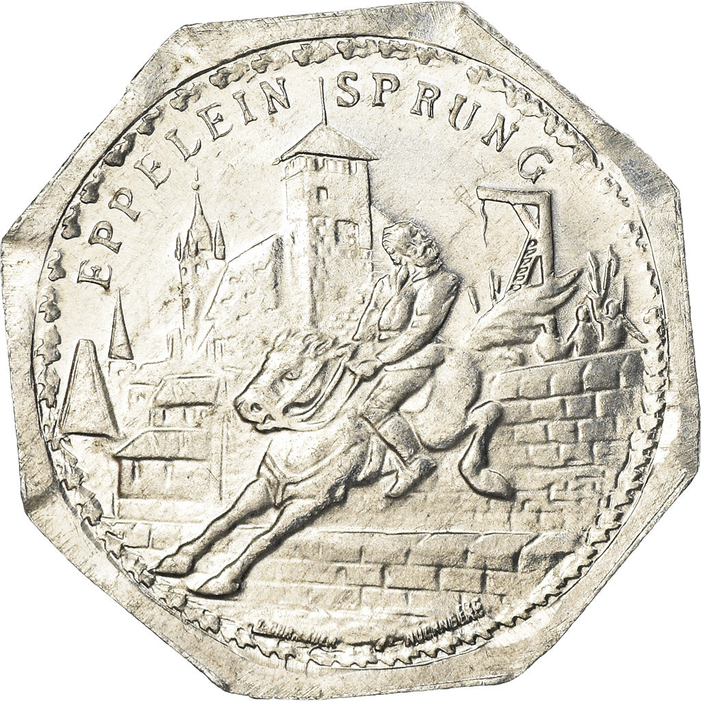 Coin, Germany, Strassenbahn, EPPELEIN SPRUNG, Nürnberg-Fürther, 20 Pfennig