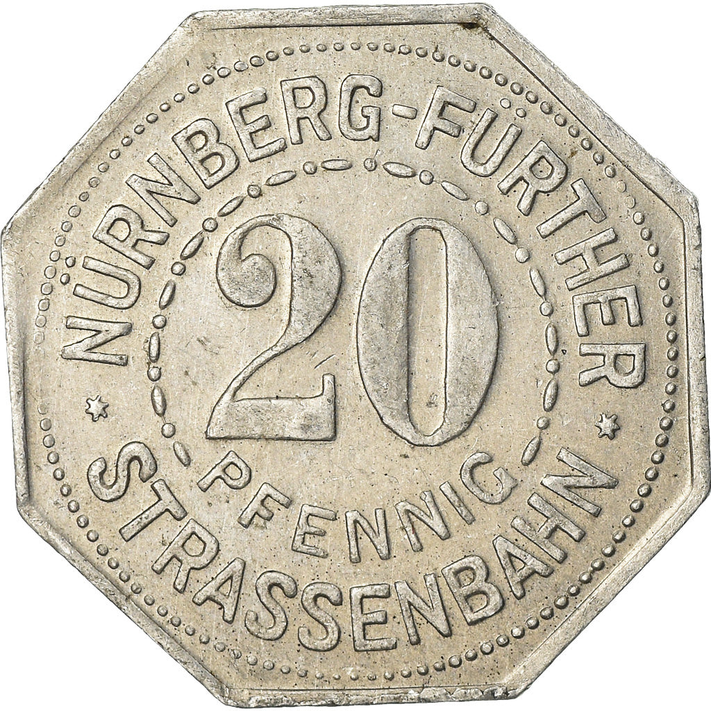 Coin, Germany, Strassenbahn, STÄDT SPARKASSE, Nürnberg-Fürther, 20 Pfennig