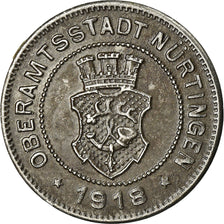 Coin, Germany, Kriegsgeld, Nürtingen, 10 Pfennig, 1918, AU(55-58), Iron