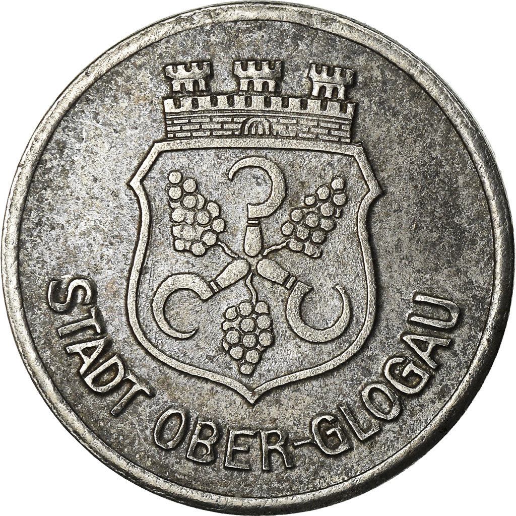 Coin, Germany, Kriegsgeld, Ober-Glogau, 10 Pfennig, 1918, AU(50-53), Iron