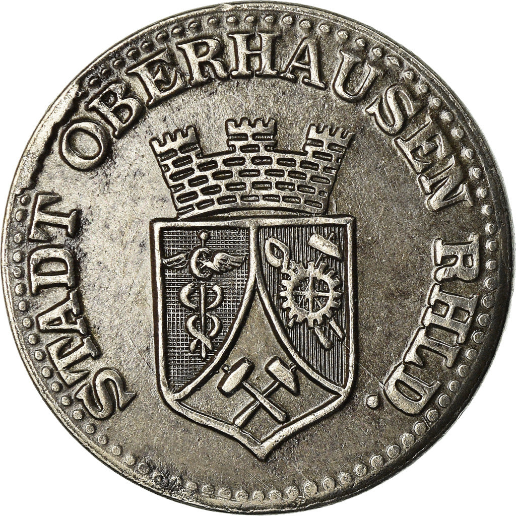 Moneta, Germania, Kriegsgeld, Oberhausen, 10 Pfennig, 1919, SPL-, Ferro